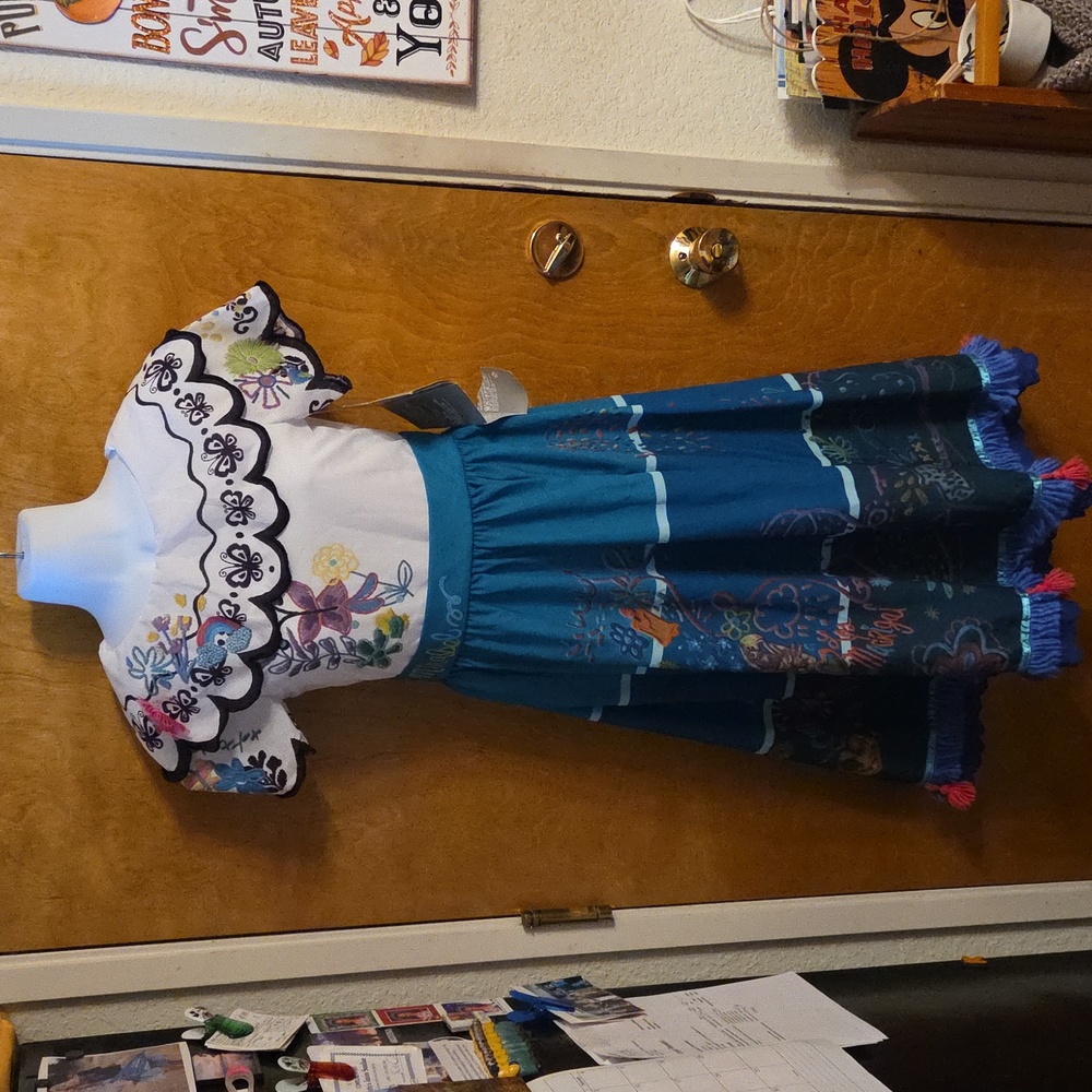 NWT Disney Parks Encanto Mirabel Deluxe Costume Dress Girls Size 9/10